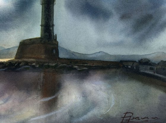 Lighthouse - Original Watercolor Painting