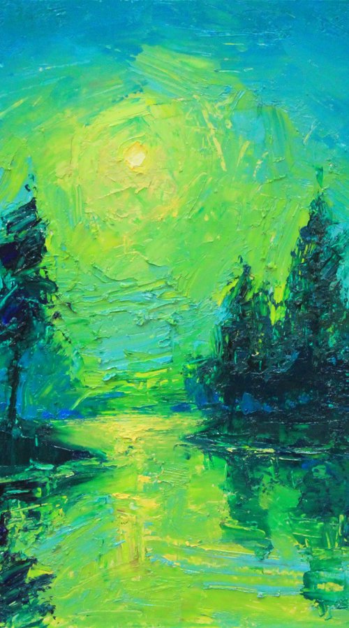 "Green night" by Alisa Onipchenko-Cherniakovska