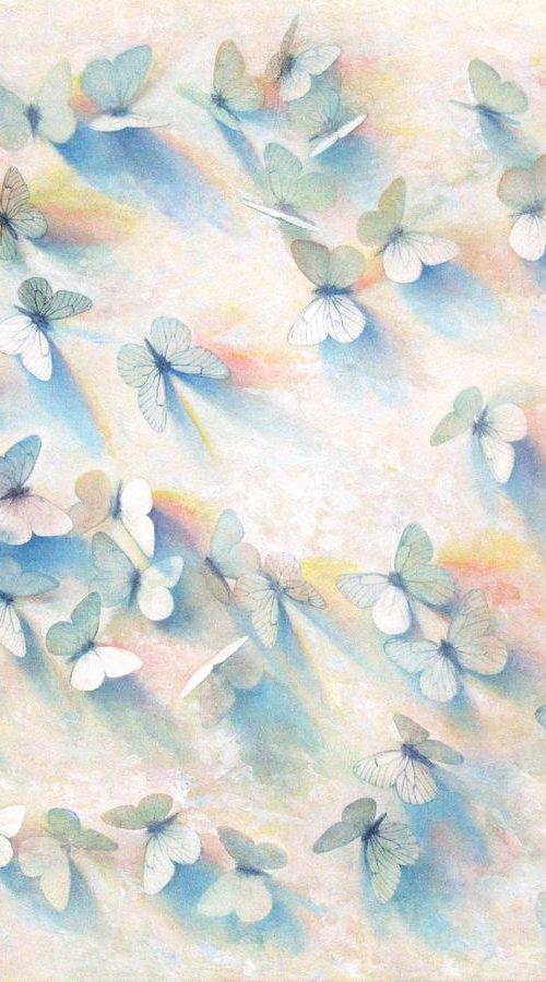 White composition with butterflies by Yuriy Matrosov