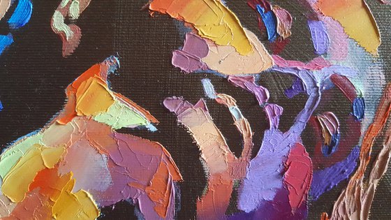 Painting  Two passions ,  Nudes man woman, naked figure