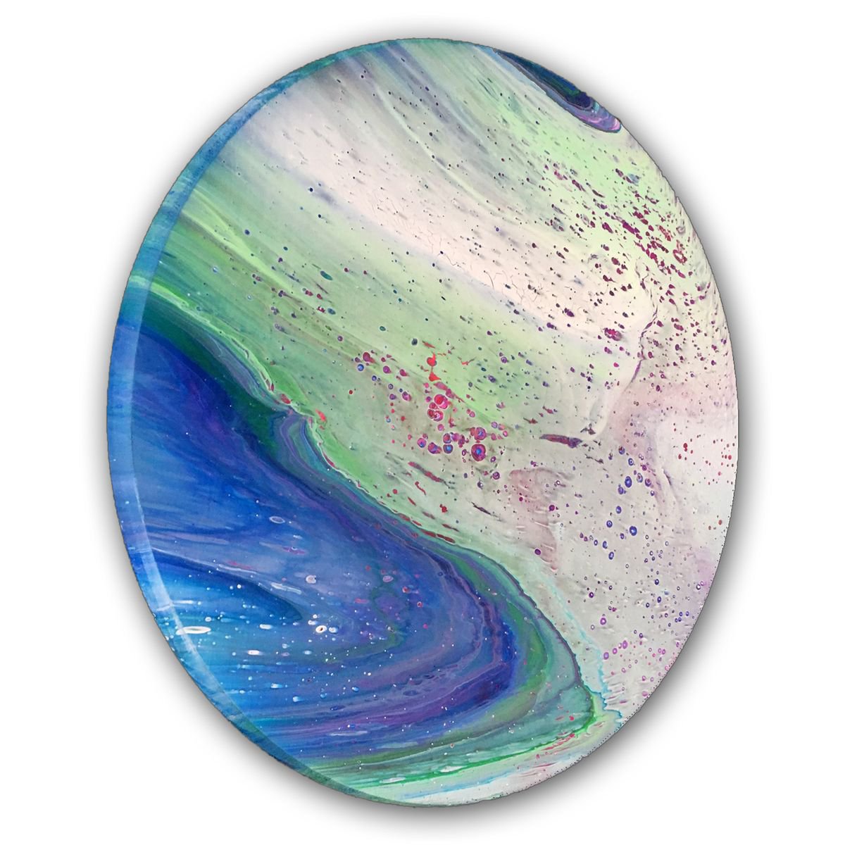 Cosmic Bubbles - FREE USA SHIPPING - Original Abstract PMS Circular Fluid Acrylic Painti... by Preston M. Smith (PMS)