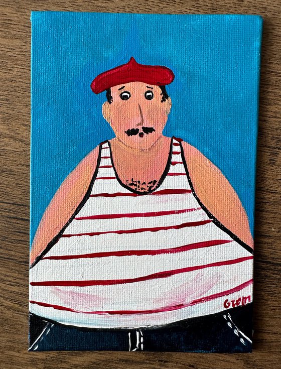 Cartoon fat man