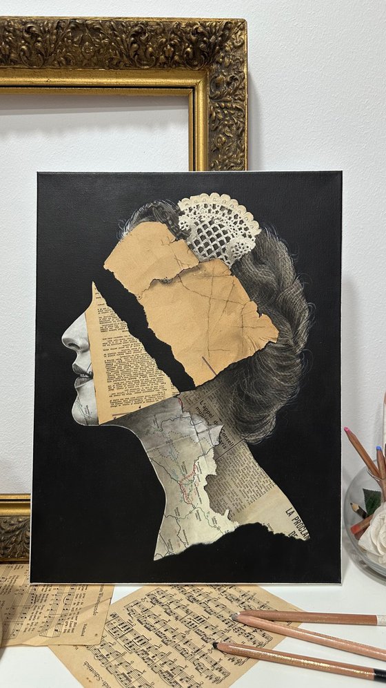 Fragmented Queen Victorian Memory Portrait