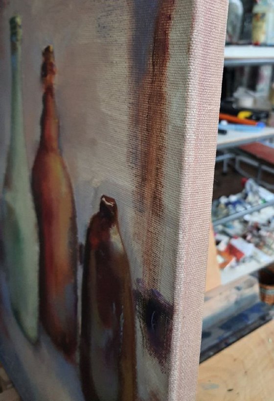 Still life with bottles