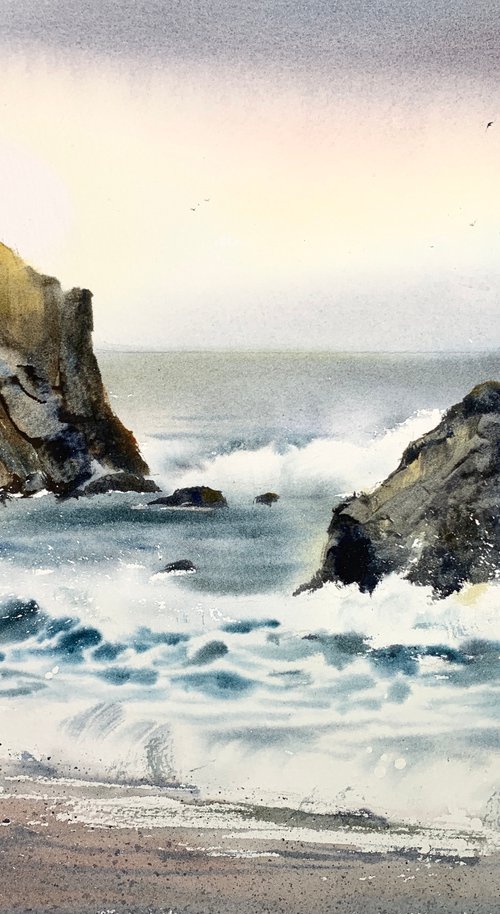 Waves and rocks by Eugenia Gorbacheva