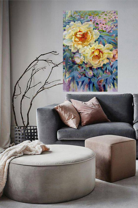 Peony garden 50x70