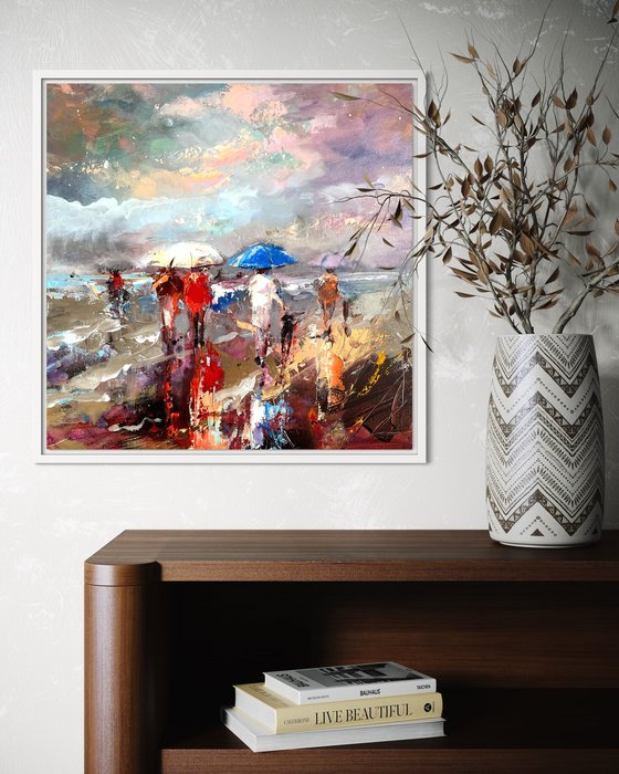 Stroll in Rainy Beach