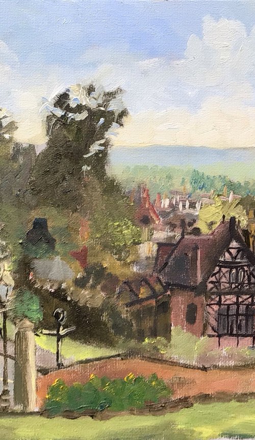 Great Malvern oil painting by Julian Lovegrove Art