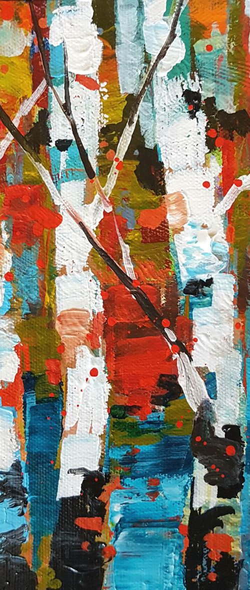 Birch Flaming by louise baker