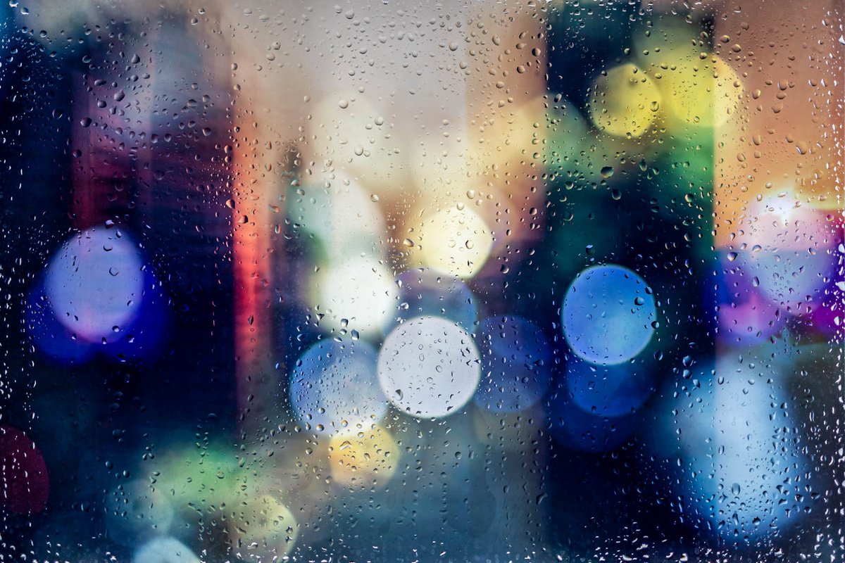Abstract Cityscapes Photograph By Sven Pfrommer, 47 X 31", Rainy Days In Manila V, Original Artwork