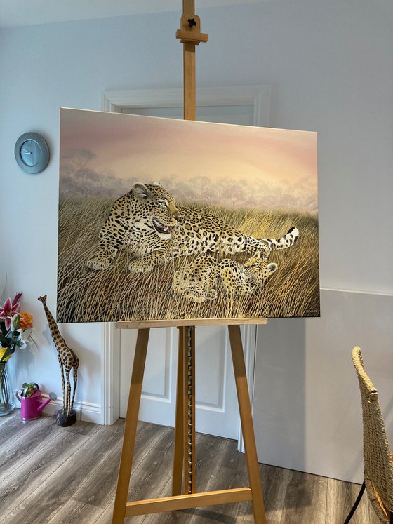 Leopard Mother and Cub