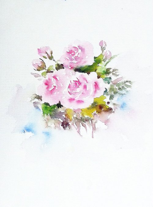 Pink Spring Roses by Asha Shenoy