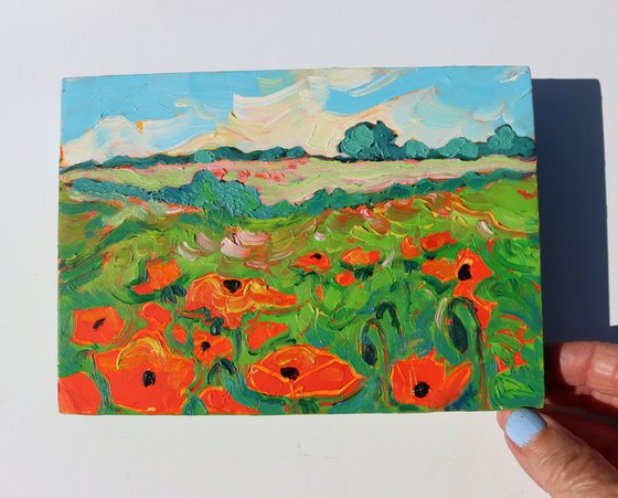 Poppies in a Norfolk Landscape