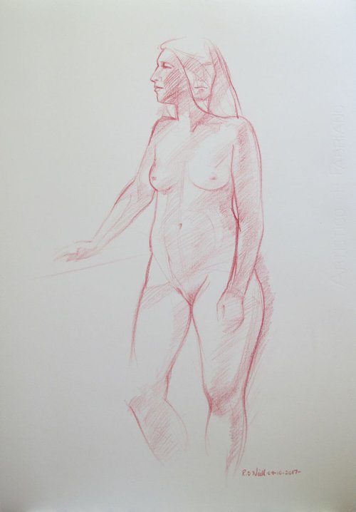 Standing female nude by Rory O’Neill