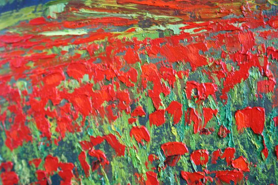 Field of Poppies /  ORIGINAL PAINTING