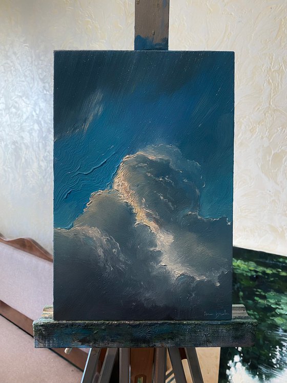 "Clouds"original oil painting by Artem Grunyka