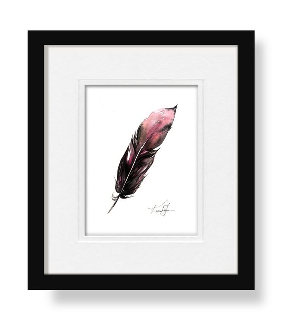 Watercolor Feather 1 - Abstract Feather Watercolor Painting