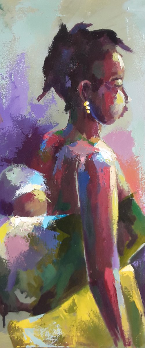 Mother and son by Alex Mensah