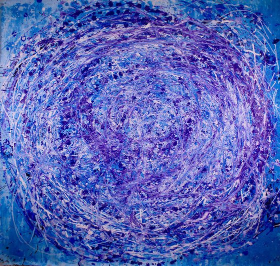Vortex in Blue by Nestor Toro - XL - 122 x 112 cm