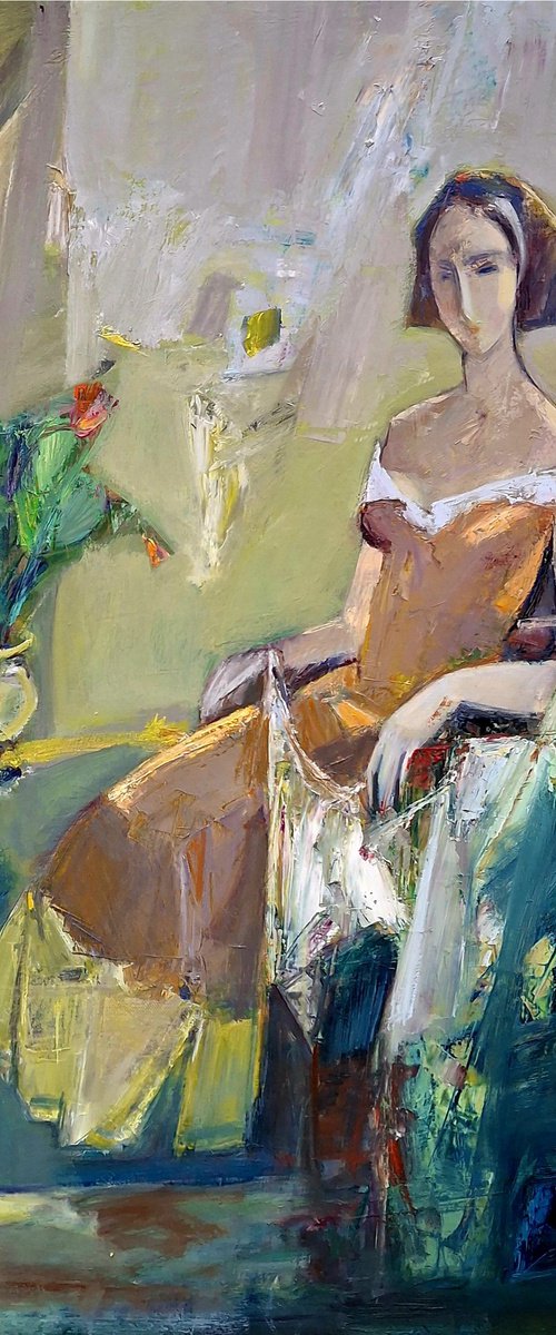The Lady in the Ochre Gown by Matevos Sargsyan