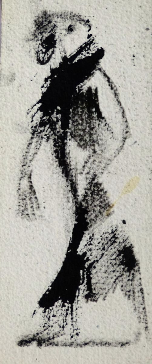 Calf-woman, 8x20 cm by Frederic Belaubre