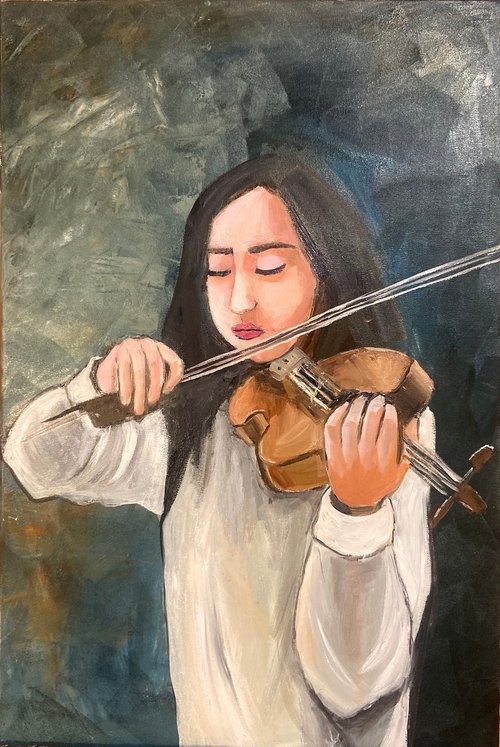 The Young Violinist by Aisha Haider