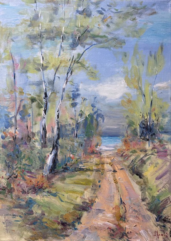 Secret path to lake 50x70