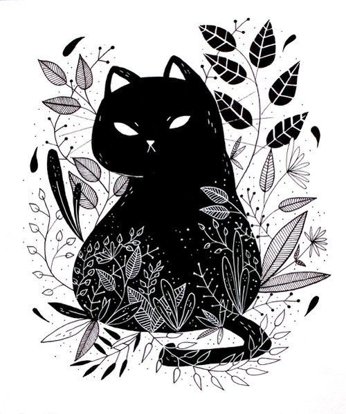 Dark cat by Irina Poleshchuk