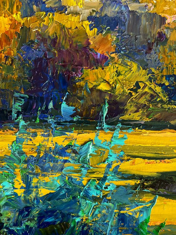 Autumn Evening River Bank