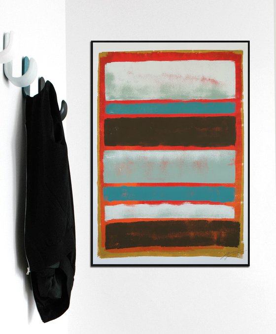 Red Stacked -  Art on paper - A2 - 42cmx59,4cm - Ronald Hunter 12A