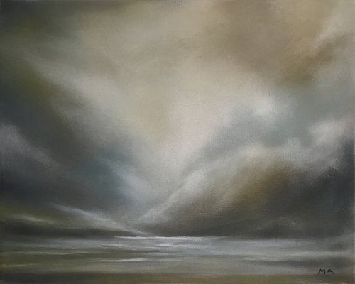 Rolling Storm - Original Oil Painting on Stretched Canvas by MULLO ART