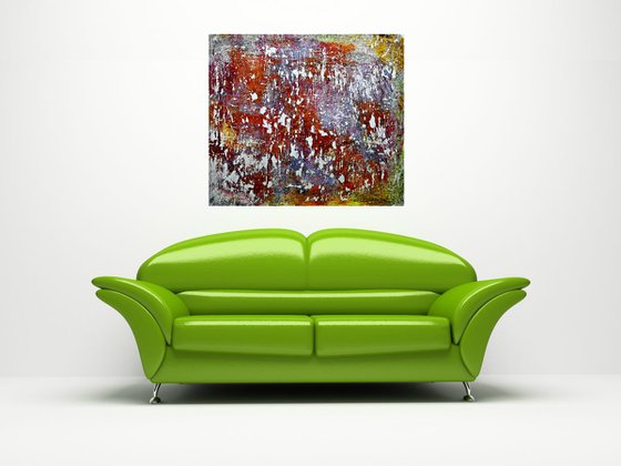 Faded memories (n.286) - 90 x 80 x 2,50 cm - ready to hang - acrylic painting on stretched canvas
