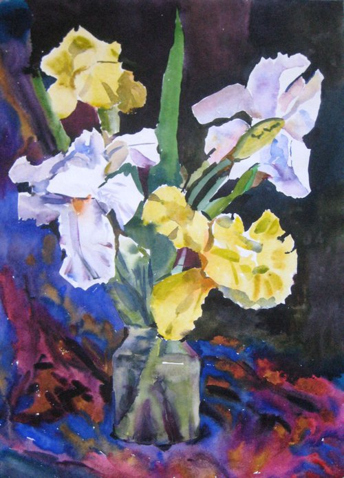 bouquet of irises by Valentina Kachina