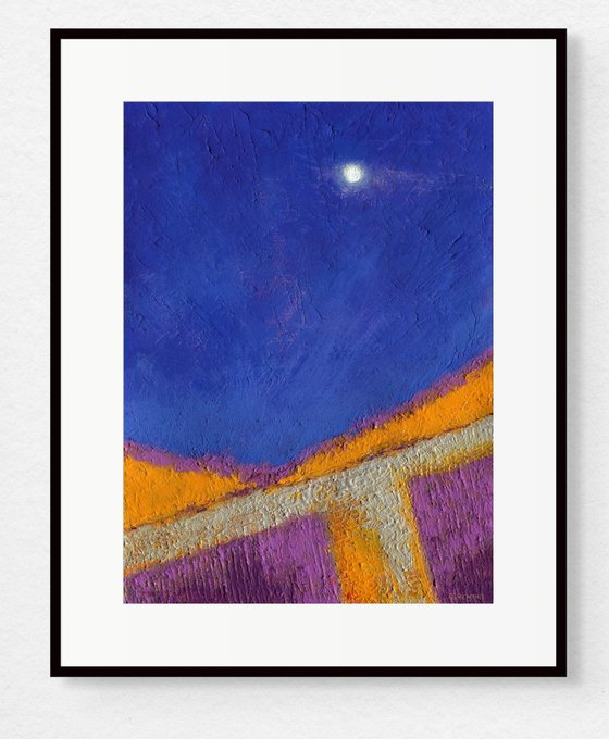 Ultramarine and Orange Abstraction