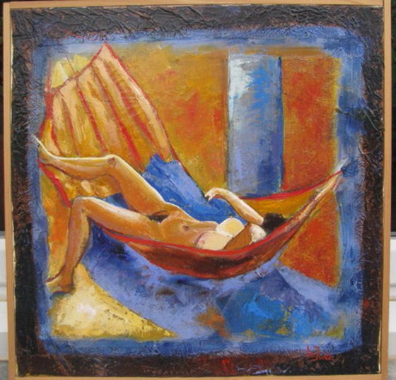 Nude in hammock