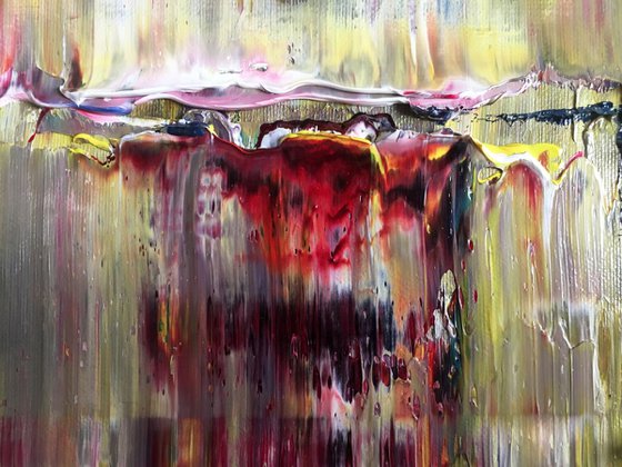 "Weeping Wall" - FREE SHIPPING to the USA - Original Abstract Oil Painting, 24 x 36 inches