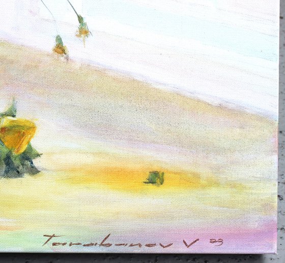 Sunflowers by the window