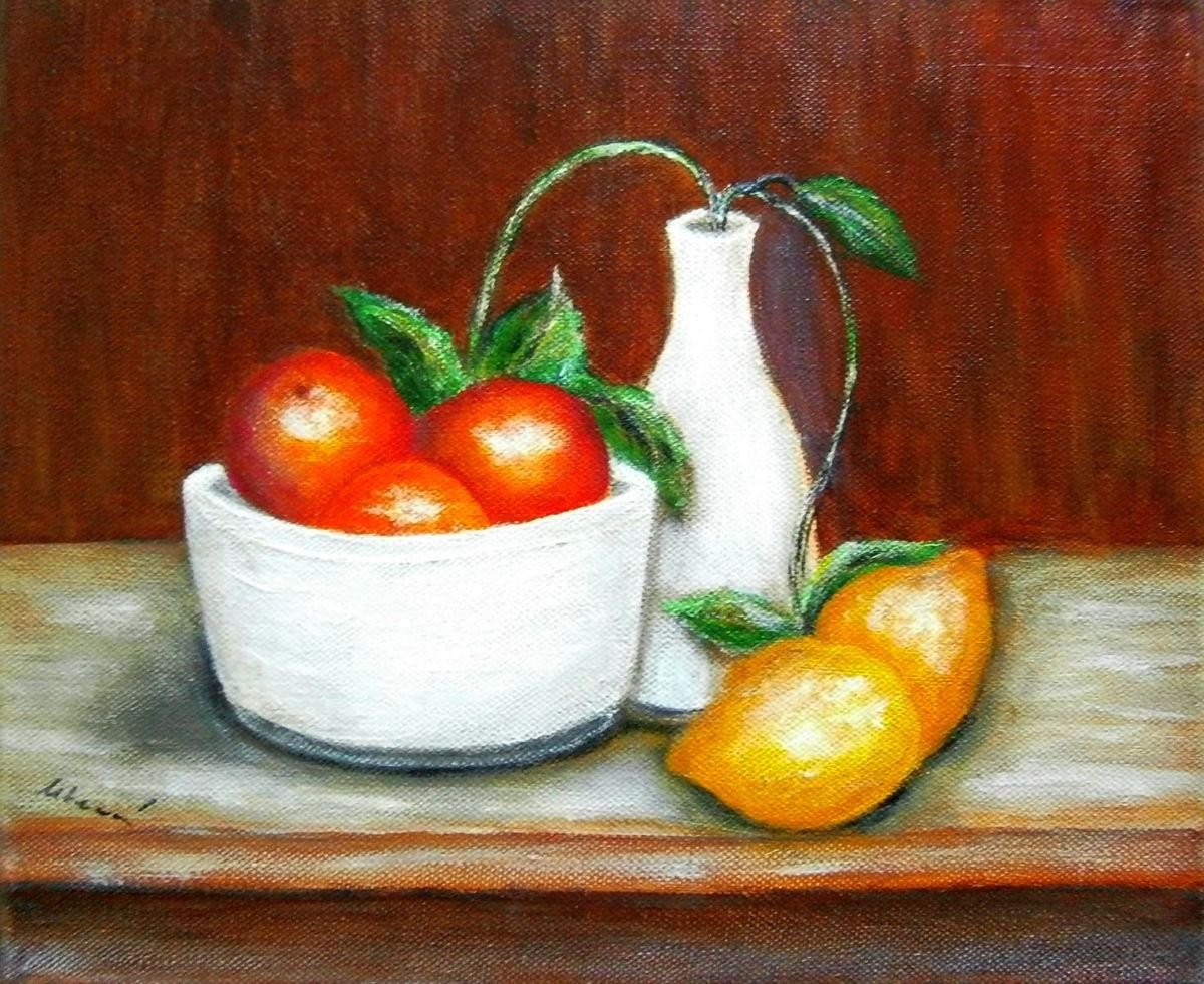 Still life with fruit 1 by Emlia Urbankov