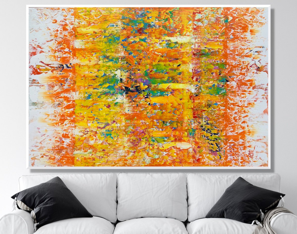 Abstract Acrylic Painting By Julijana Ravbar, 59 X 39", Don