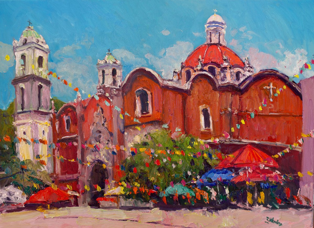 Church In Mexico City By Suren Nersisyan, 30 X 22, Artwork For Sale On Artfinder