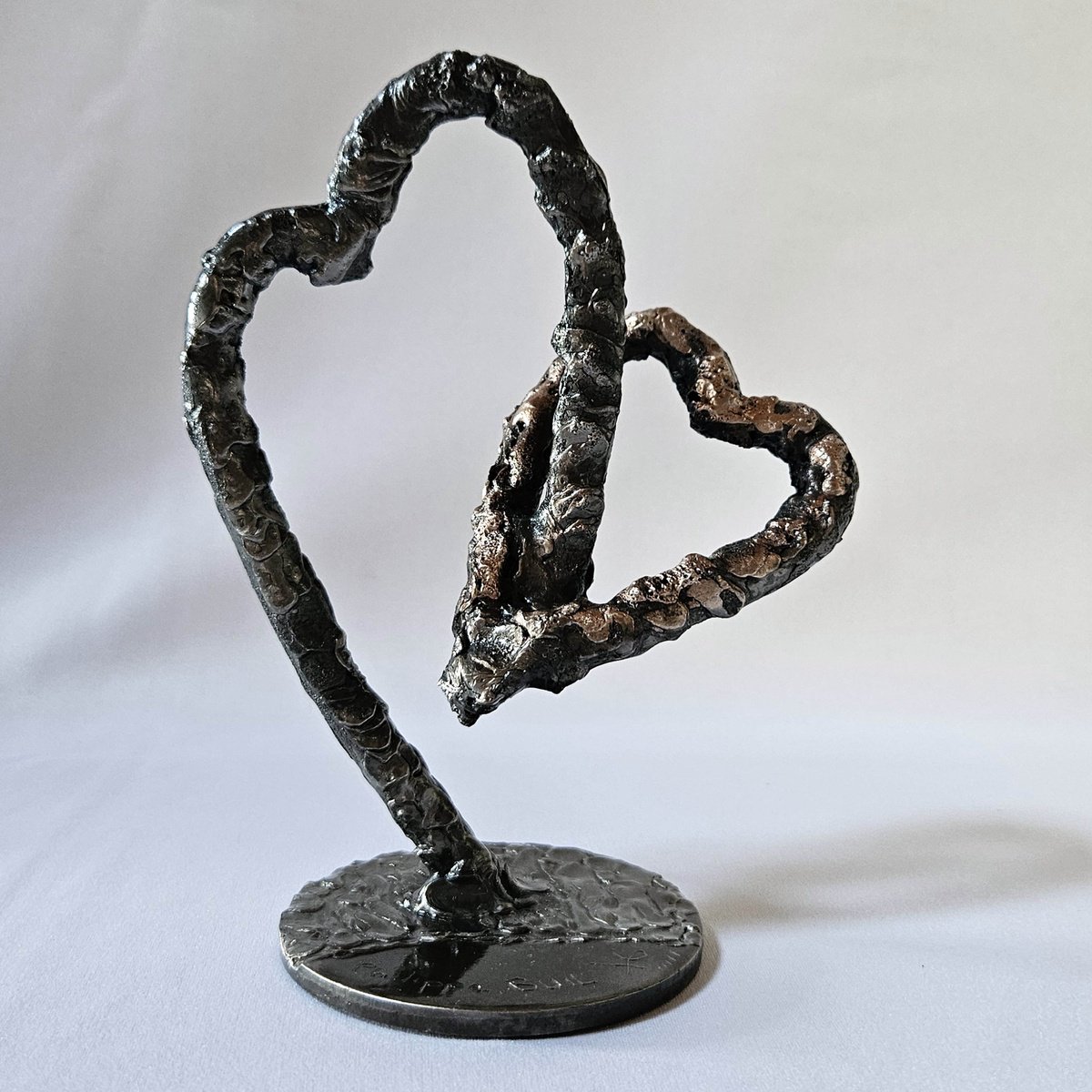 Organic Still Life Sculpture By Philippe Buil, 6 X 7", Heart 1-25, Original Artwork