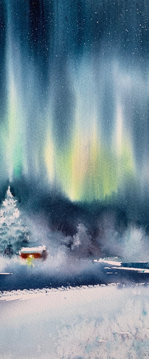 Aurora borealis #12 by Eugenia Gorbacheva