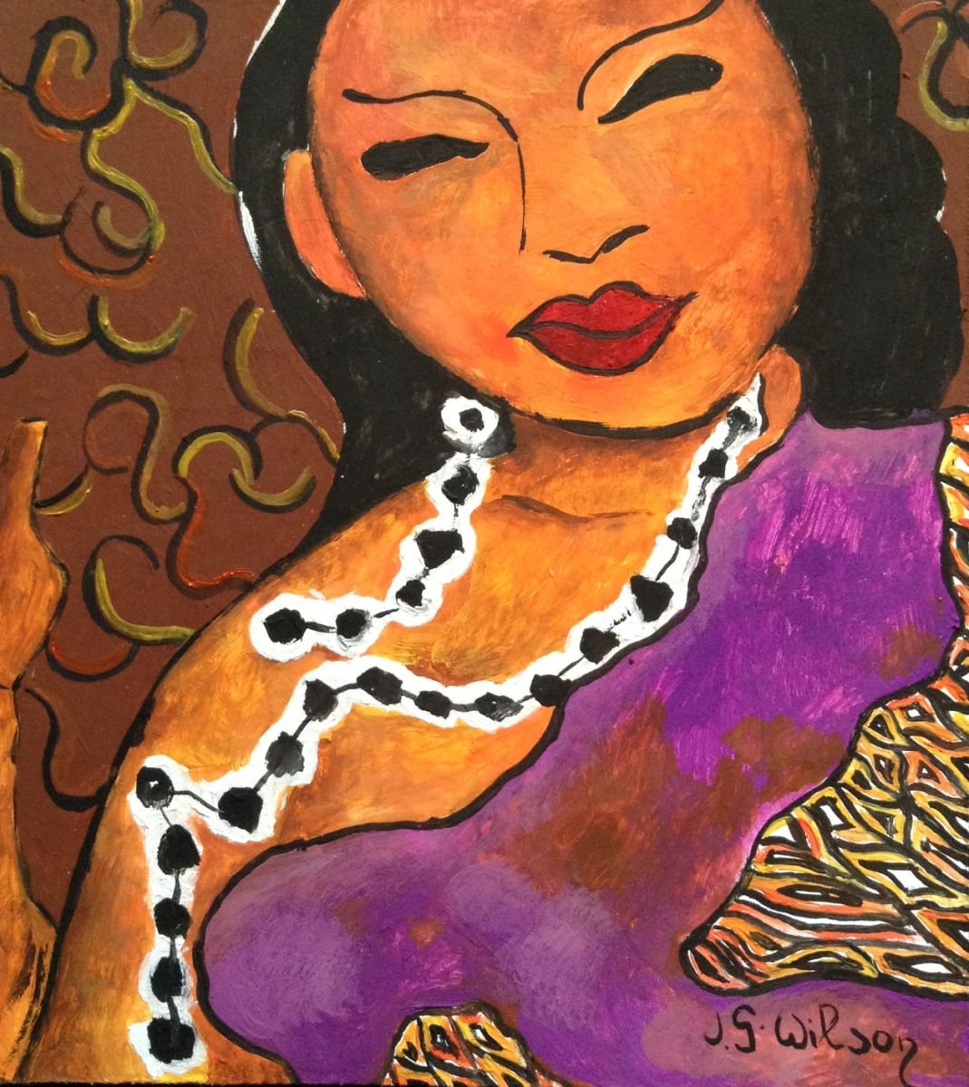 Portrait Oil Painting By Jg Wilson, 8 X 8, Scheherazade, Original Artwork