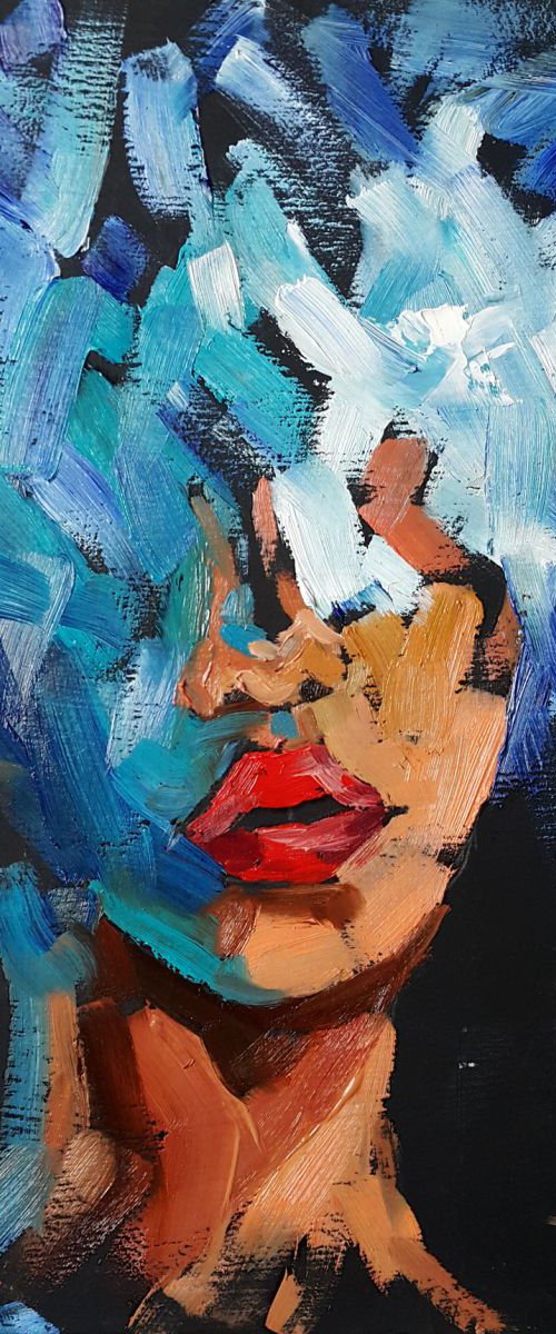 Red and blue in my mind by Anastasia Kozorez