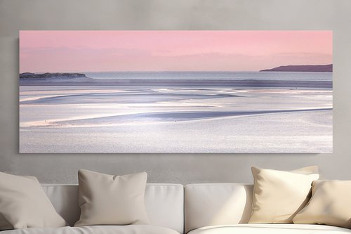 Silver Sands, Luskentyre - Panoramic Sunset by Lynne Douglas