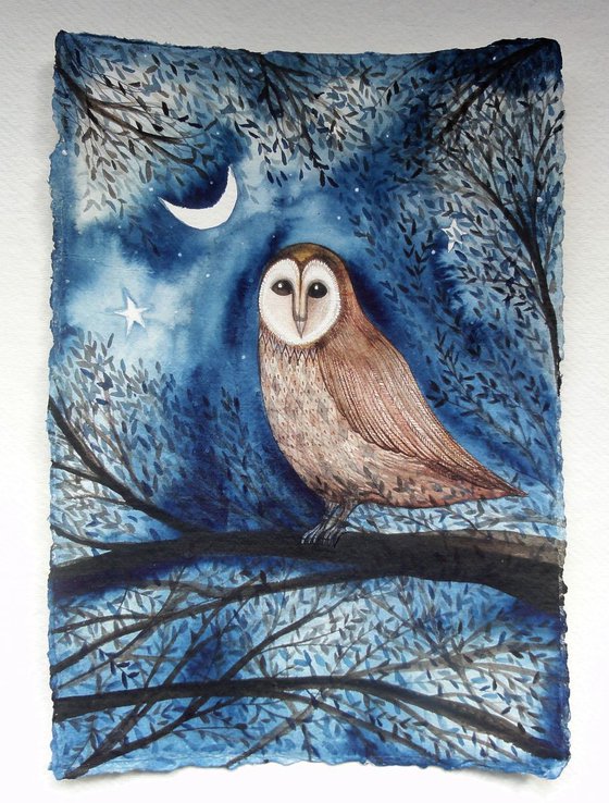 The Sentinel, Owl Painting