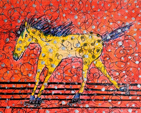 Brouillon VII. Roller-Skating Horse