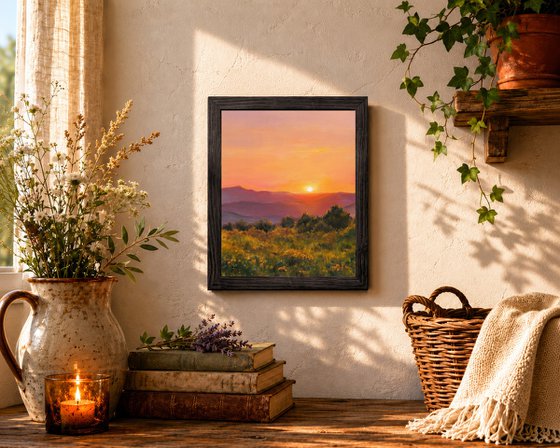California golden hour landscape