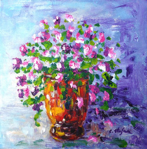Anduze Pot with flowers