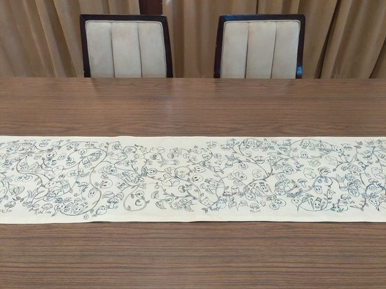 Doodles on silk
